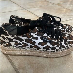 Tory Burch Leopard Print Espadrille Sneakers